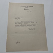 Antique Letter Beaumont Texas Goodhue Building Major Realty Co 1935 - $968.90 MXN