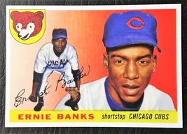 1955 Topps #28 Ernie Banks Reprint - MINT - Chicago Cubs - £1.58 GBP