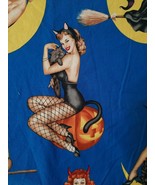 2 Yd Alexander Henry Fabric Pinup Bewitched Sexy Halloween Witch Devil B... - £35.77 GBP