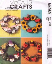 2005 Seasonal Wreaths - HOLIDAY Pattern 4989-m  - UNCUT - $12.00