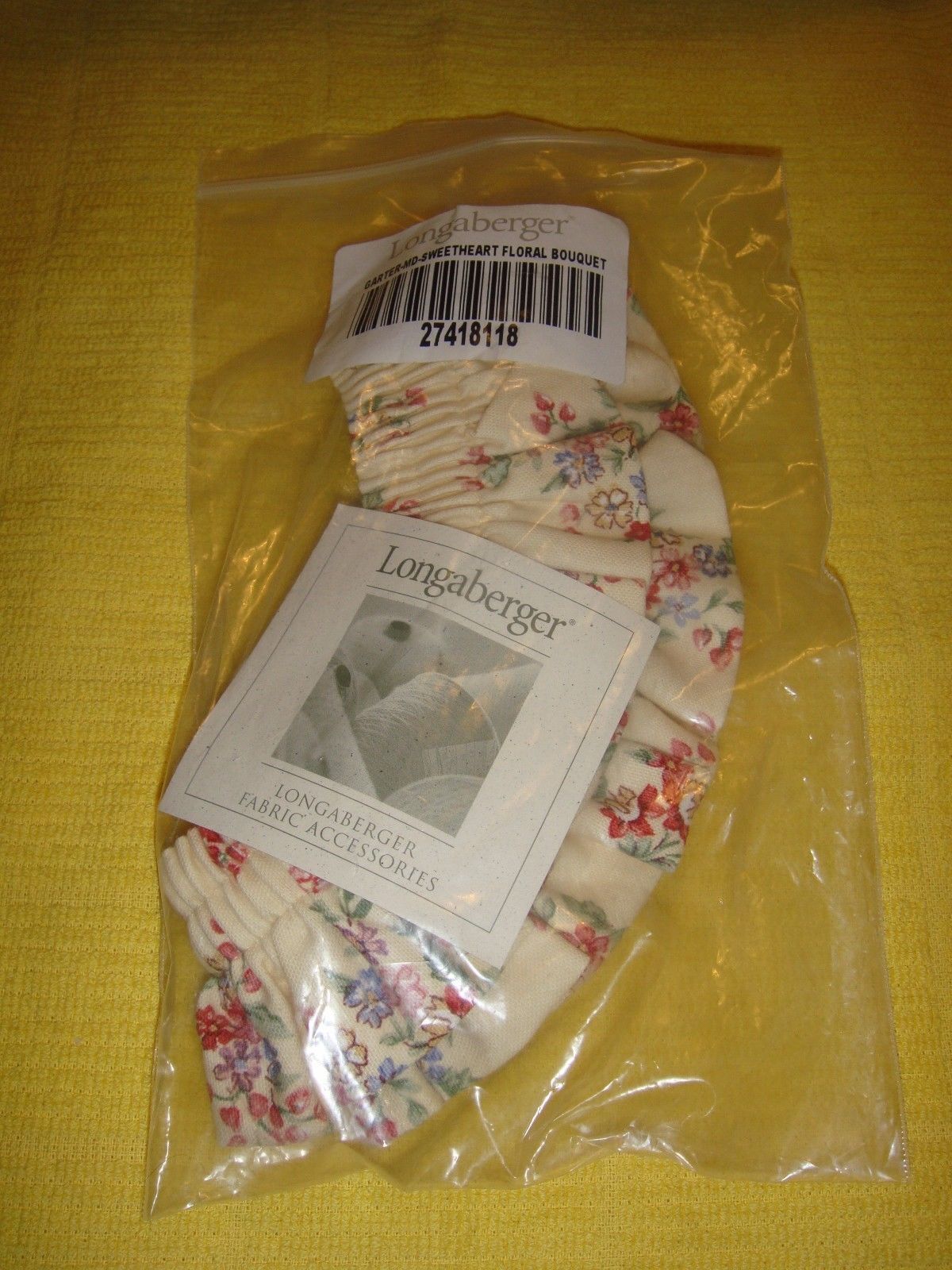 Longaberger Garter Sweetheart Floral Medium Garter - $16.49