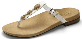 New Vionic Jada Sandals~White~Sz 7.5~Worn Once 4 Fashion Show~Adj Width~Rare~Mib - £74.66 GBP