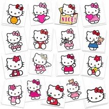 Kitty Birthday Party Supplies 34Pcs Temporary Tattoos Party Favors Removable Tat - £19.82 GBP