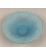Vintage Tiffin Sky Blue Satin Glass Console Bowl - 3”Hx10”D - $846.75 MXN