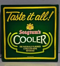 VTG 1984 Seagram&#39;s Cooler &quot;Taste It All!&quot; Flavored Citrus And Wine Lighted Sign - £36.76 GBP