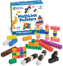 STEM Explorers Mathlink Builders - 100 Pieces, Ages 5+, Kindergarten STE... - £23.35 GBP