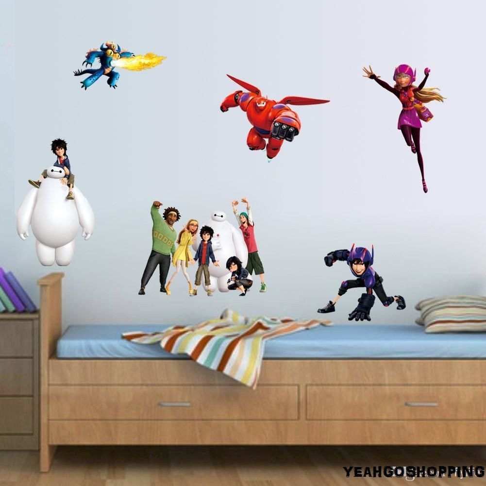 One Big Hero 6 Wall Sticker Cartoon Character Removable - (36 " X 12 ")