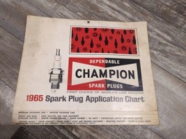 Vintage 1965 Champion spark plug application wall chart - $7.91