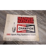 Vintage 1965 Champion spark plug application wall chart - $148.27 MXN