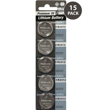 Premium Batteries CR2412 3V Lithium Coin Cell (15 Batteries) - £70.96 GBP