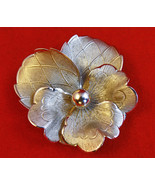  Vintage Danecraft Sterling Silver Pansy Brooch, Mid to late 1940&#39;s - £38.33 GBP
