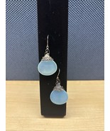 VINTAGE DESIGNER 925 PTI NEPAL  AGATE STONE DANGLE FLOWER EARRINGS - €29,67 EUR
