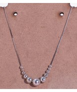 Napier 11 bead silver tone necklace - $15.00