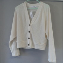 Gilli Women&#39;s Long Sleeve Button Down Top Loungewear CT7940 Off White Si... - £7.43 GBP