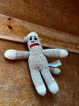 Think of It! Miniature Brown Heather SOCK MONKEY Stuffed Animal – 4 inch... - £7.45 GBP