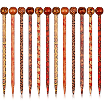 Cindeer 12 Pieces Chinese Japanese Hair Sticks Boho Vintage Wooden Hair Sticks R - £10.07 GBP
