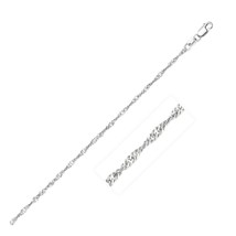 14k White Gold Classic Singapore Chain 1.7mm Width 16&quot;-20&quot; Inch Length Necklace - £258.97 GBP+