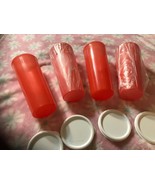 NEW TUPPERWARE 16oz TUMBLERS SET OF 4 w/WHITE LIDS CITRUS TANGERINE COLOR - $237.18 MXN