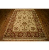 Dazzling 5x8 Hand Knotted Vegetable Dyed Oushak Rug LA-52049 - £663.53 GBP