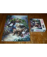 Jenny Newhard Puppy Dogs Puppies JIGSAW PUZZLE 500 Pieces Lab Golden Ret... - $282.14 MXN
