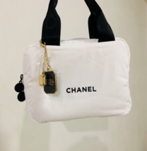 Chanel Beaute White Puffy Cosmetic Bag+ Funfair Bag CHARM/KEYCHAIN - £106.17 GBP