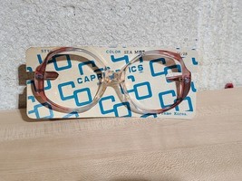 VTG 70s CAPRI OPTICS DISCO UNISEX EYEGLASSES/FRAMES 54x18 5 1/2&quot; &quot;Sea Mist&quot; - $10.22 CAD