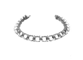 7x9 MM Ovale Semi Montage Bracelet Vierge 925 Argent Solide Vertical Bracelet En - £44.91 GBP+