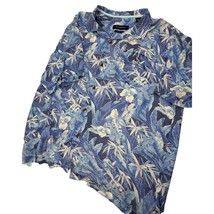 Tommy Bahama Men Hawaiian Shirt Silk Polyester Blend Floral Camp Button ... - £19.76 GBP