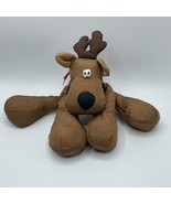 VINTAGE Hallmark Rodney the Reindeer Nylon 12&quot; Stuffed Plush PUFFALUMP S... - £6.38 GBP