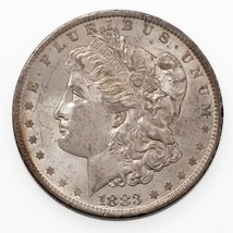 1883-O Silver Morgan Dollar in Choice BU Condition, Terrific Reverse Toning - $113.84