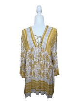 Rachel Zoe Top Sz Medium Peasant Boho Hippie School Work Comfy Ruffle Sl... - $19.79