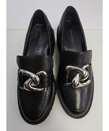 Aerosoles Lilia Womens Size 5 Genuine Leather Lug Sole Loafers Black Y2K... - €25,35 EUR