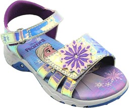 Disney Frozen Ii Anna Elsa Girls Adjustable Sandals Toddler&#39;s Sz. 8, 9 Or 10 Nwt - £14.51 GBP+