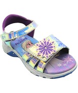 DISNEY FROZEN II ANNA ELSA Girls Adjustable Sandals Toddler&#39;s Sz. 8, 9 o... - £14.22 GBP