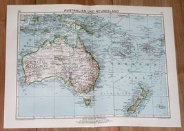 1932 Original Vintage Map Of Australia New Guinea New Zealand - £13.40 GBP
