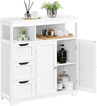 Yaheetech Bathroom Floor Cabinet, Wooden Storage Organizer With 3 Drawer... - $172.93