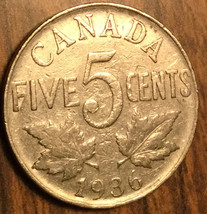 1936 Canada 5 Cents Coin - £0.99 GBP