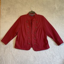 Tommy Hilfiger Women’s Maroon Full Button Up Jacket Size 2X - $29.70
