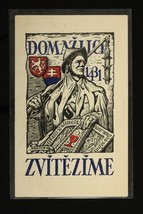 Vintage Postal History Postcard Czechoslovakia Propaganda Domazuci Zvitezime - £13.30 GBP