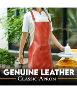 Professional Leather Apron BBQ, Butcher Apron Blacksmith Apron Waterproof Apron - £54.85 GBP