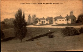 Williamstown Kentucky Halfway House Cabins -VINTAGE Postcard 1920s BK51 - £3.88 GBP