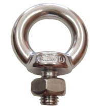 (20) 304 STAINLESS STEEL LIFTING EYE BOLT M10 WITH NUT MACHINE LIFTING 1... - $85.95