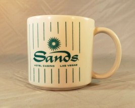 Vintage Sands Hotel &amp; Casino Las Vegas Coffee Mug w/Striped Teal Logo - £6.22 GBP