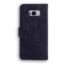 Anymob Samsung Phone Case Black Leather Flip Fashion Luxurious Tiger Embossed  - £22.60 GBP