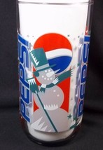 Pepsi Cola Snowman Christmas Winter drinking glass tumbler 14 oz - £6.03 GBP