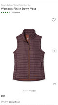 Stio Women&#39;s Pinion Down Vest In Lodge Beam Size L MSRP $195 - £96.28 GBP