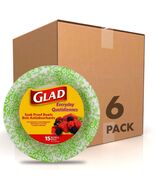 Glad Round Disposable Paper Bowls Green Victorian Design 16oz 15ct 6 Pack - $436.02 MXN
