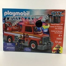 Playmobil 5682 City Action Rescue Ladder Unit Fire Engine Firefighters New 2015 - £50.60 GBP