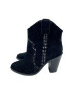 Joie Monte Boots Black Suede Leather Studded Ankle SZ 38.5 EU NEW $365 SH14 - $95.20