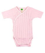 Kushies Short Sleeve Ribbed Cotton Wrap Bodysuit Pink Size Preemie - £9.53 GBP